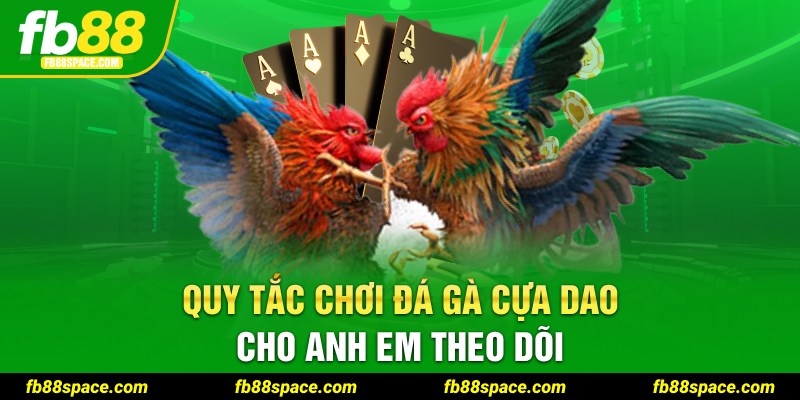 Quy tắc chơi đá gà cựa dao cho anh em theo dõi